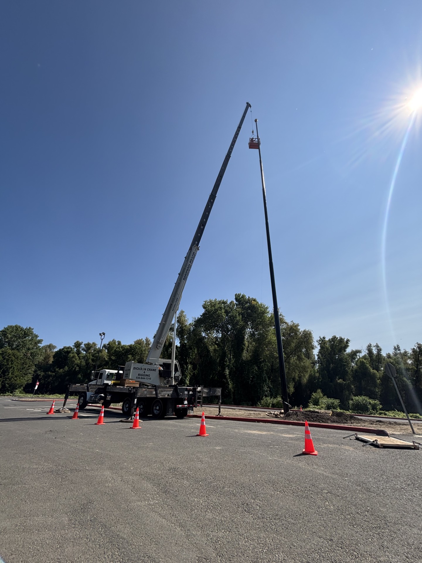 Flagpole installation